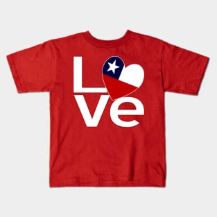 White Red Chile LOVE Kids T-Shirt